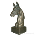 Hot sale indoor desktop decorative cast life size bronze horse head bust figurine
